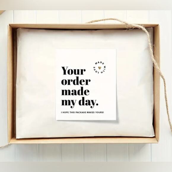 100 Thank You Cards Pack - Your Order Made My Day. - Picture 1 of 6